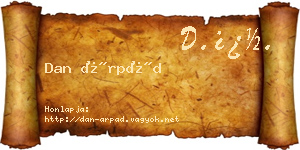 Dan Árpád névjegykártya